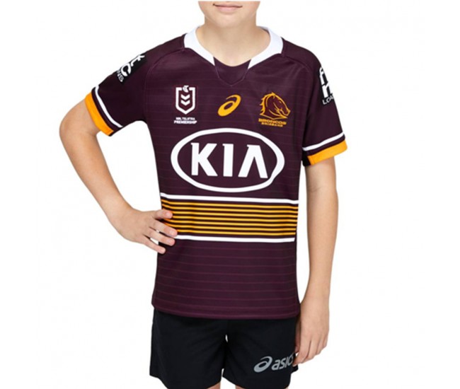 Brisbane Broncos Kids Home Rugby Kit 2021