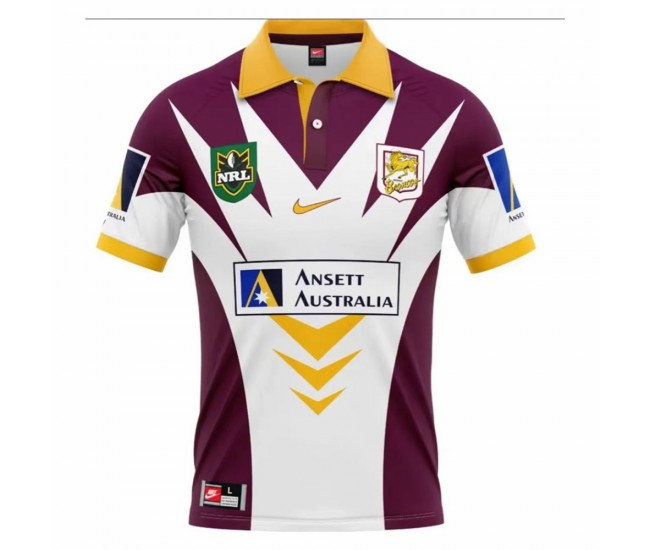 Brisbane Broncos Mens Retro Rugby Jersey 1998