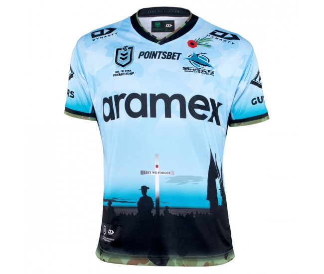 Cronulla Sharks Rugby Mens Anzac Rugby Jersey 2022