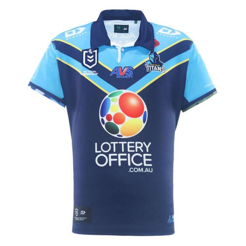 Gold Coast Titans Mens Anzac Rugby Jersey 2025