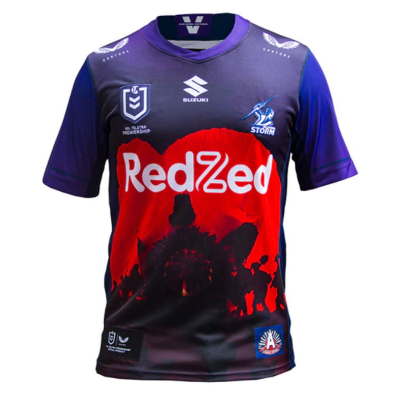 Melbourne Storm Mens ANZAC Rugby Jersey 2021