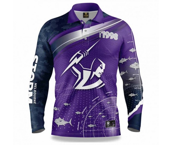 Melbourne Storm Mens Fishfinder Fishing Rugby Shirt 2022