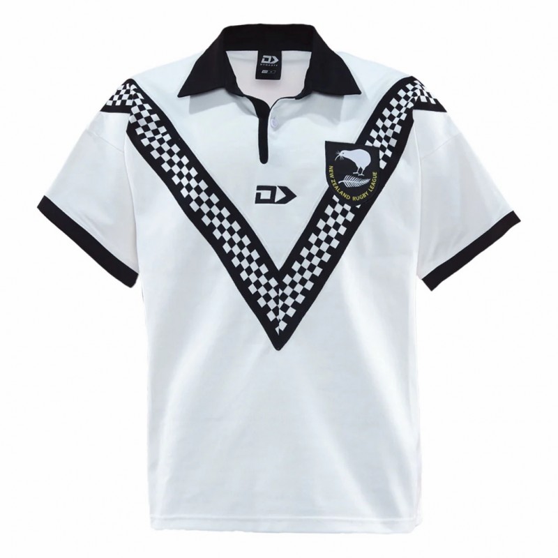 New Zealand Kiwis Mens Throwback White Rugby Jersey 2024