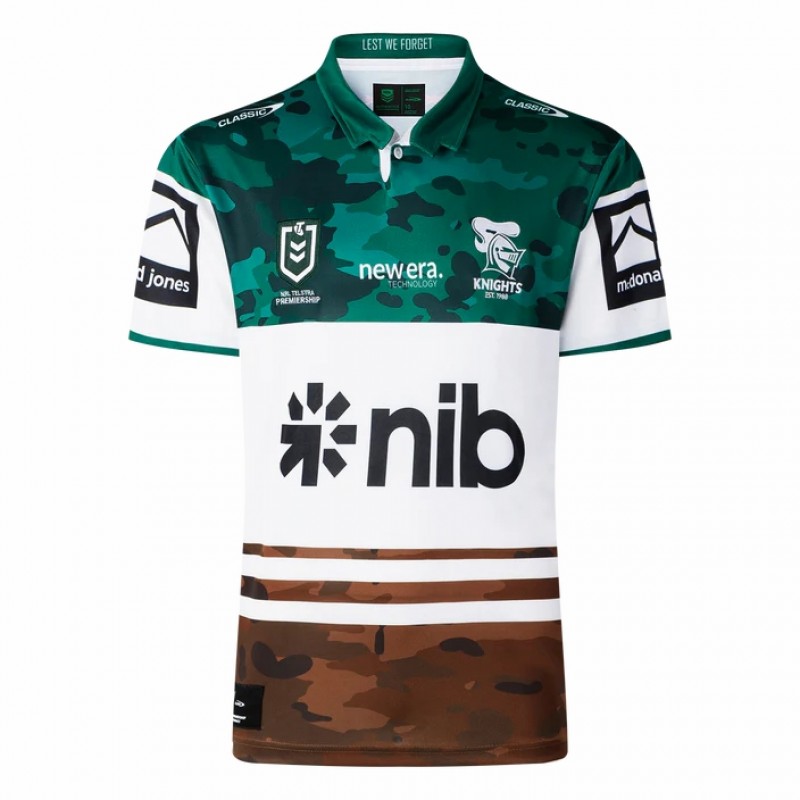 Newcastle Knights Mens Anzac Round Rugby Jersey 2025