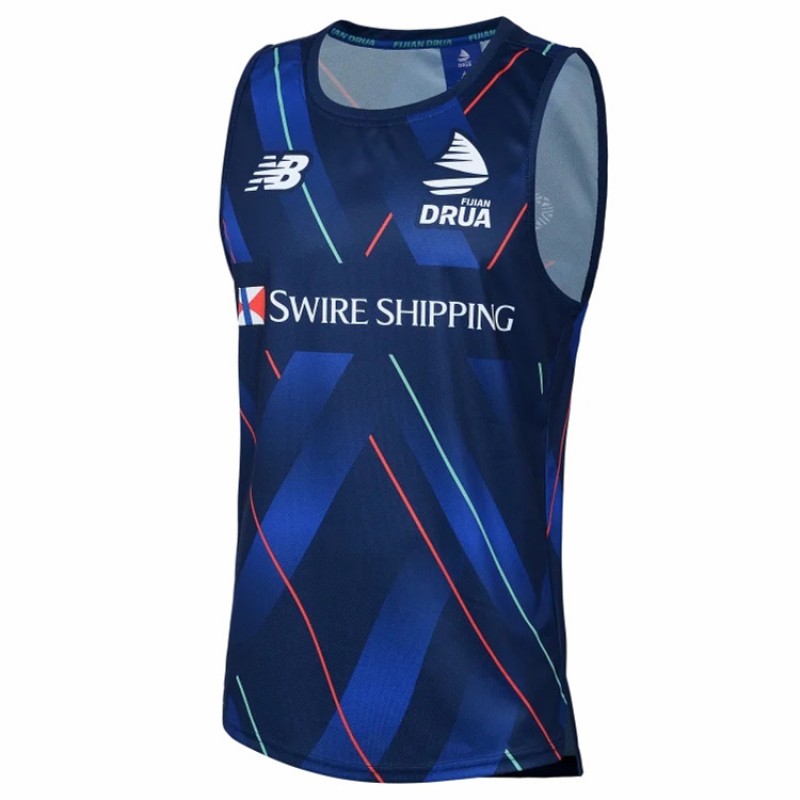 Fiji Drua Men's Blue Training Rugby Singlet 2025