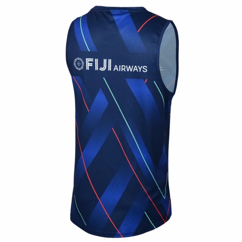 Fiji Drua Men's Blue Training Rugby Singlet 2025