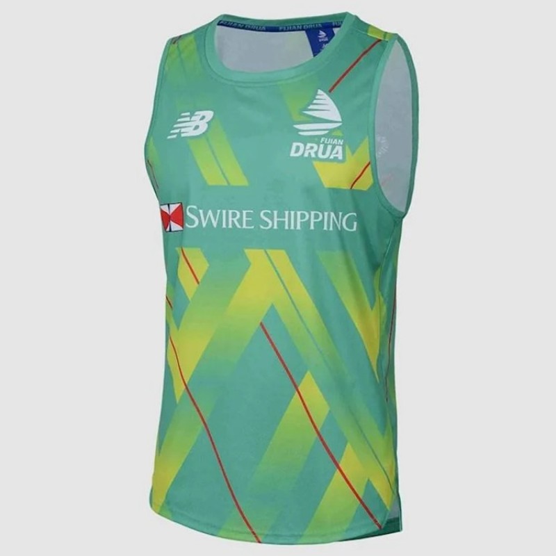 Fiji Drua Men's Green Training Rugby Singlet 2025