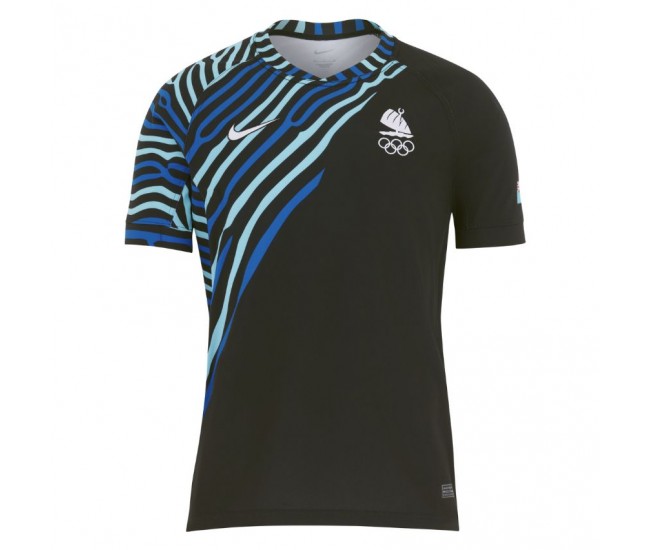 Paris Olympics 2024 Fiji Sevens Mens Away Rugby Jersey
