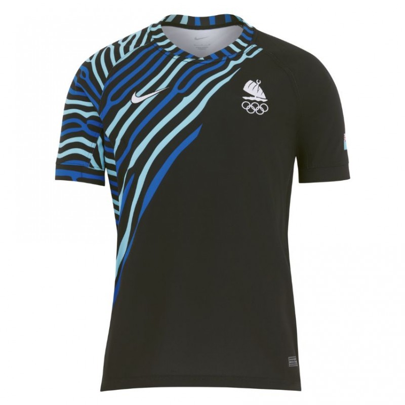 Paris Olympics 2024 Fiji Sevens Mens Away Rugby Jersey