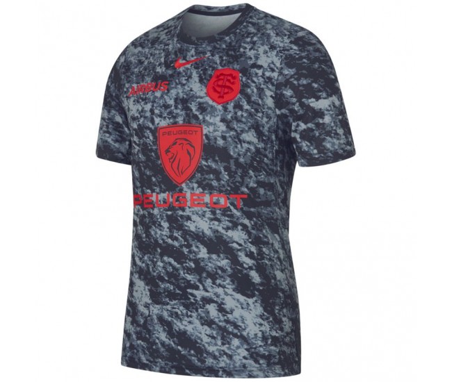 Stade Toulousain Mens Pre Match Rugby Jersey 2022-23