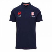 France RWC Mens Cotton Navy Rugby Polo 2023