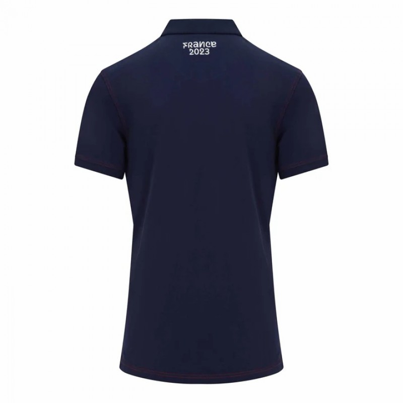 France RWC Mens Cotton Navy Rugby Polo 2023