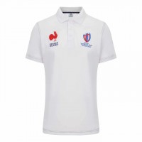 France RWC Mens Cotton White Rugby Polo 2023