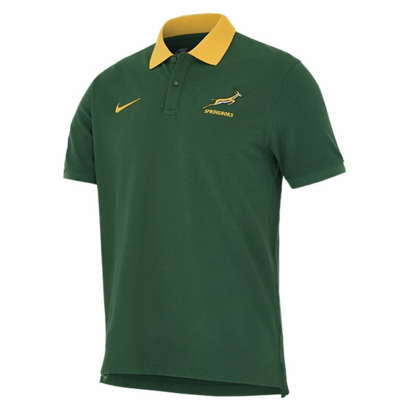 South Africa Springboks Mens Pique Rugby Polo 2025