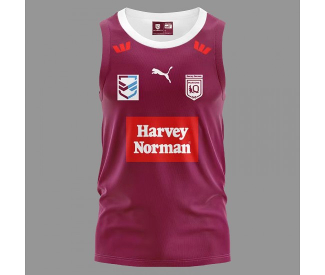 Harvey Norman QLD Maroons Men's Training Singlet 2024