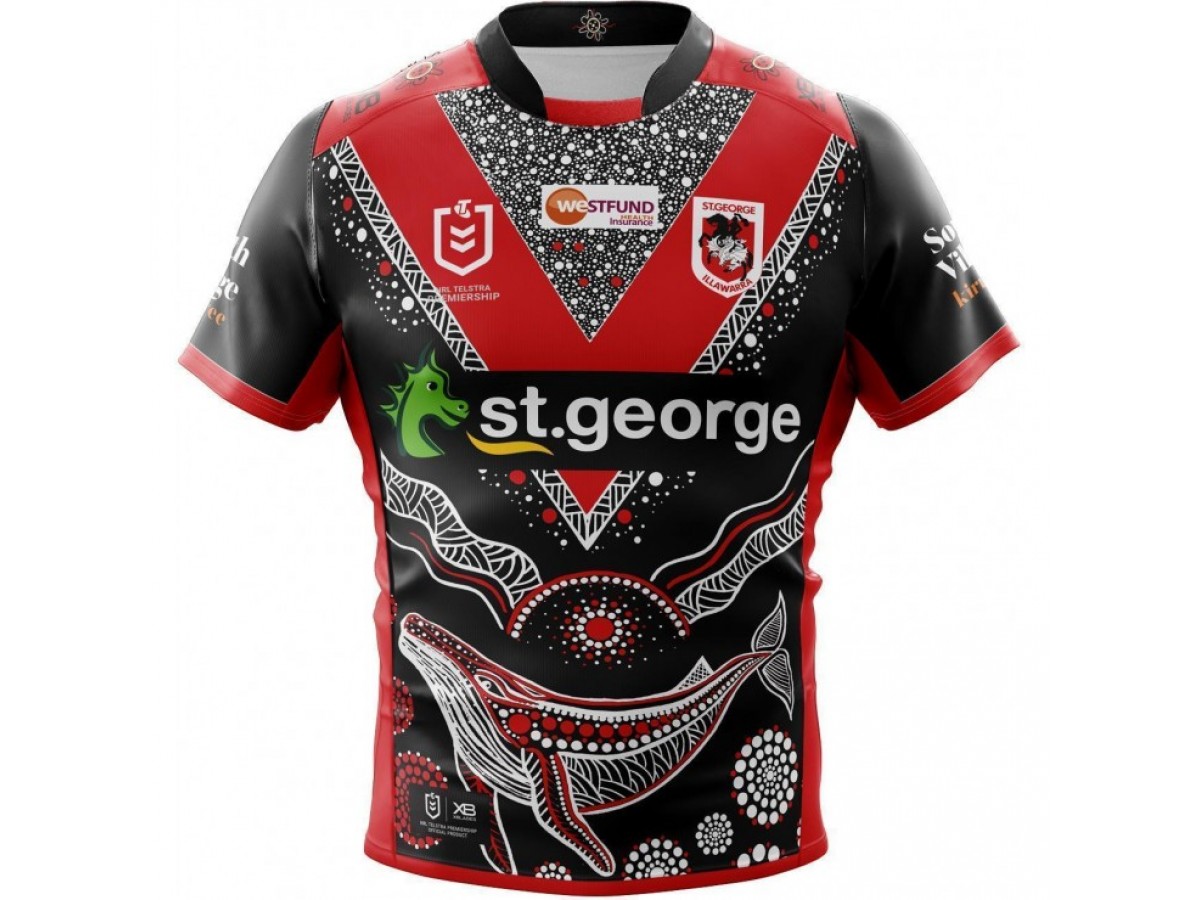 St Illawarra Dragons Men's Indigenous Rugby Jersey 2019