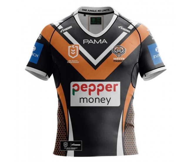 Wests Tigers Mens Home Rugby Jersey 2025