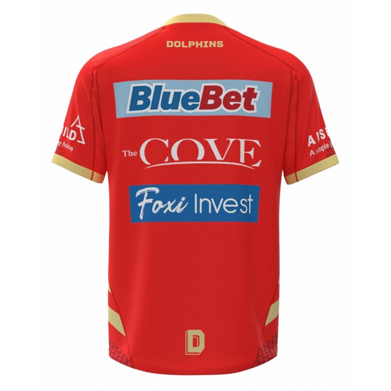 Dolphins Men's Red Training Rugby Jersey 2023