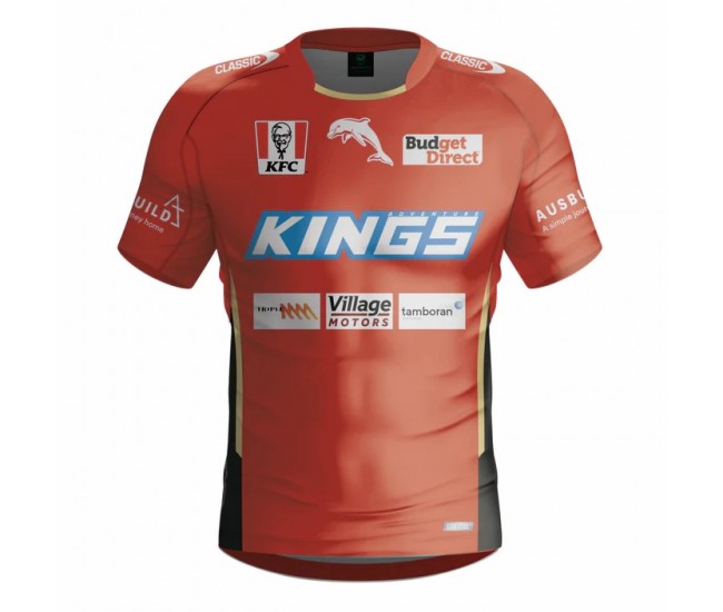Dolphins Men's Red Training Rugby Jersey 2024