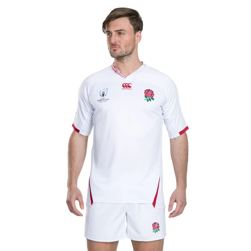 Canterbury Mens England Rugby World Cup 2019 Vapodri Alternate Short Sleeve Jersey 