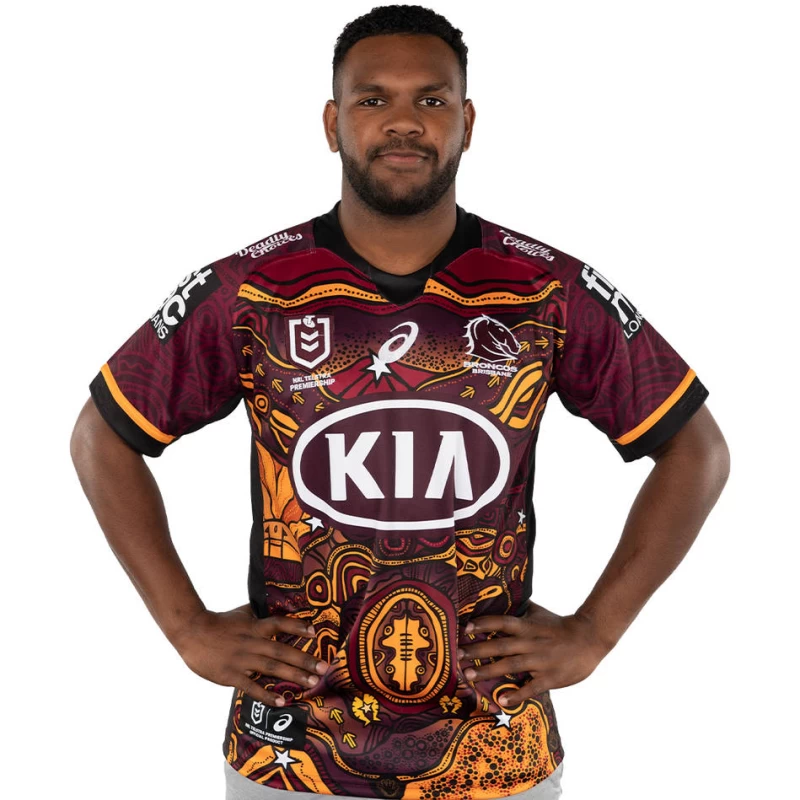 Brisbane Broncos Mens Indigenous Rugby Jersey 2021