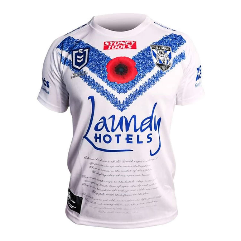 Canterbury-Bankstown Bulldogs Mens Anzac Rugby Jersey 2023