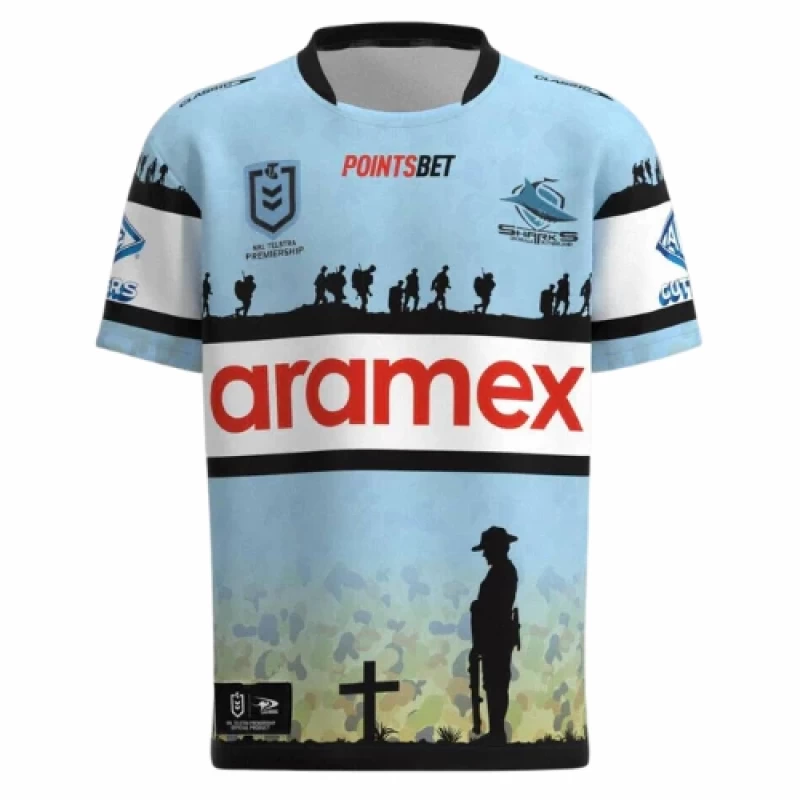 Cronulla Sharks Mens Anzac Rugby Jersey 2023