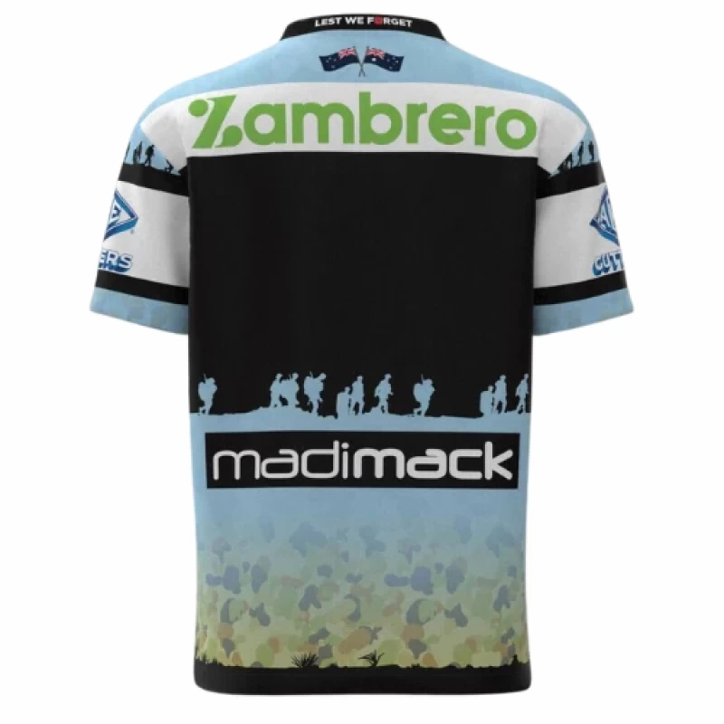 Cronulla Sharks Mens Anzac Rugby Jersey 2023