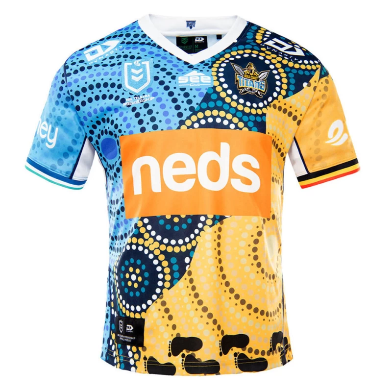 Gold Coast Titans Mens Indigenous Rugby Jersey 2021