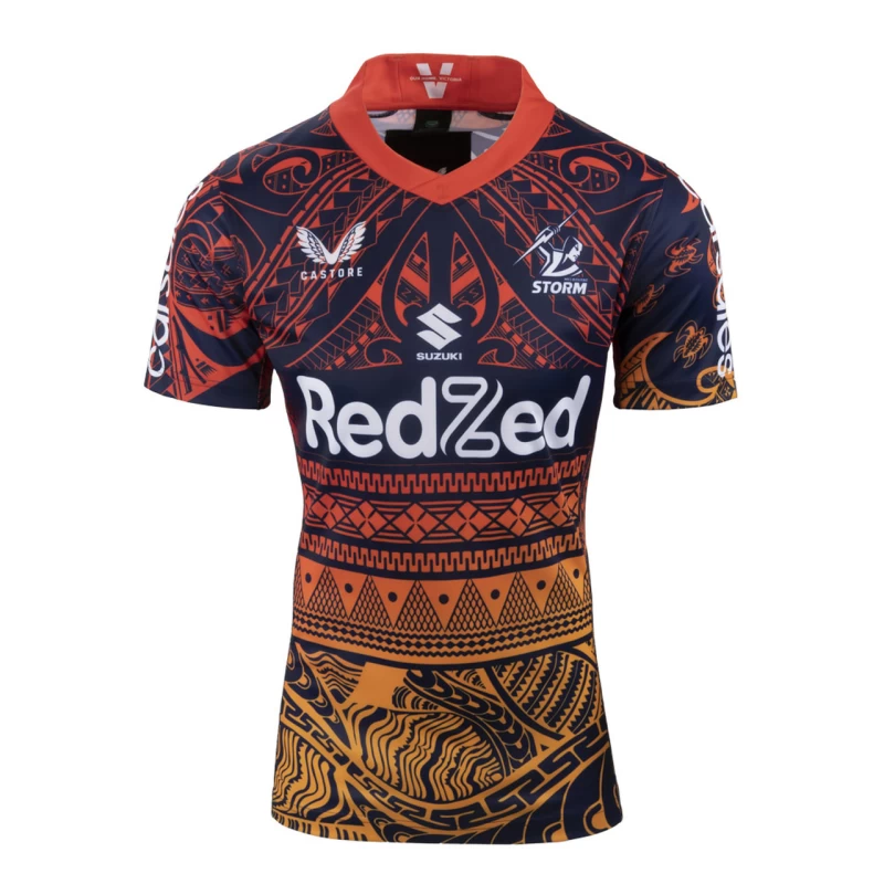 Melbourne Storm Mens Multicultural Training Rugby Jersey 2022