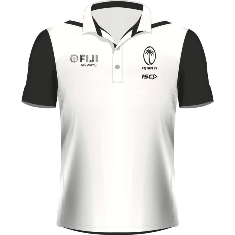 Fiji Airways Sevens Performance Mens Rugby Polo White 2021