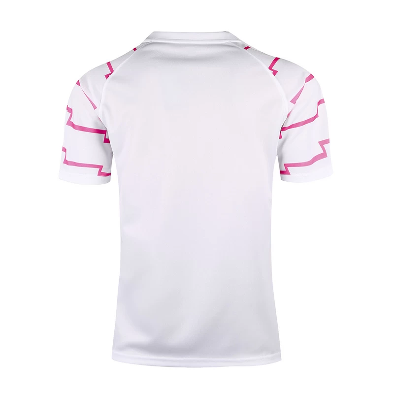 Pink Army Nuevo Tejido Bordado CRBsports Stade Francais Paris Swag Sportswear Les Stadistes Home Edition Rugby Jersey