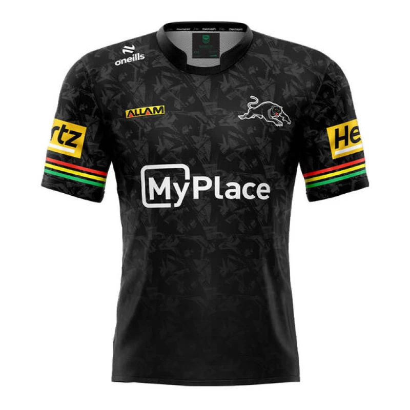 Penrith Panthers Mens Dark Training Rugby Jersey 2024