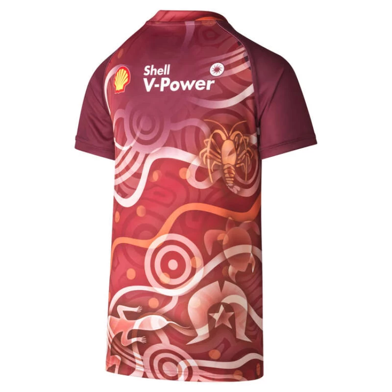 QLD Maroons Mens Indigenous Training Rugby Jersey 2023