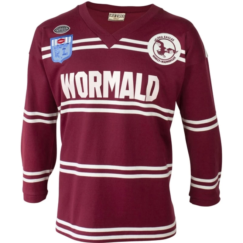 Manly Warringah Sea Eagles Retro Rugby Jersey 1987