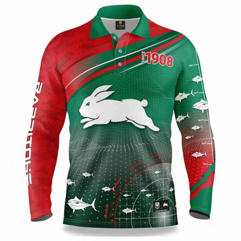 South Sydney Rabbitohs Mens Fishfinder Fishing Rugby Shirt 2022