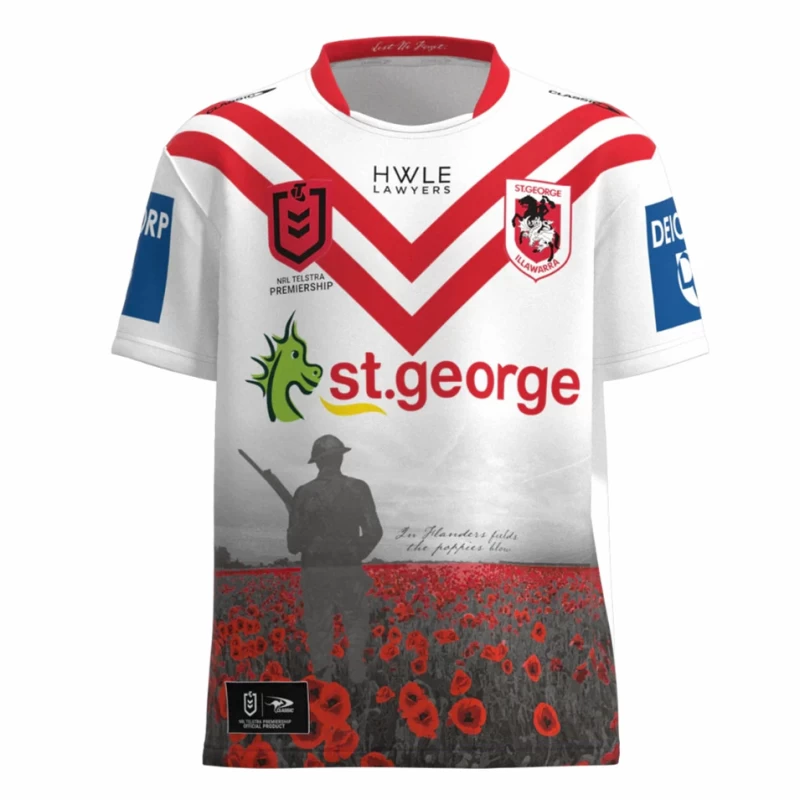 St George Illawarra Dragons Mens Commemorative Rugby Jersey 2023