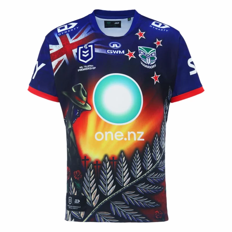 New Zealand Warriors Mens Anzac Rugby Jersey 2024