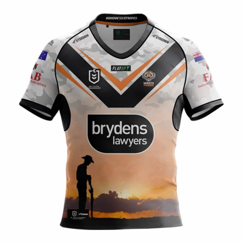 Wests Tigers Mens ANZAC Rugby Jersey 2023
