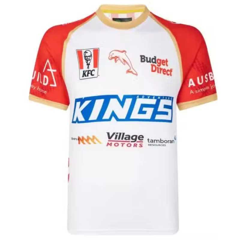 Dolphins Men's White Training Rugby Jersey 2023
