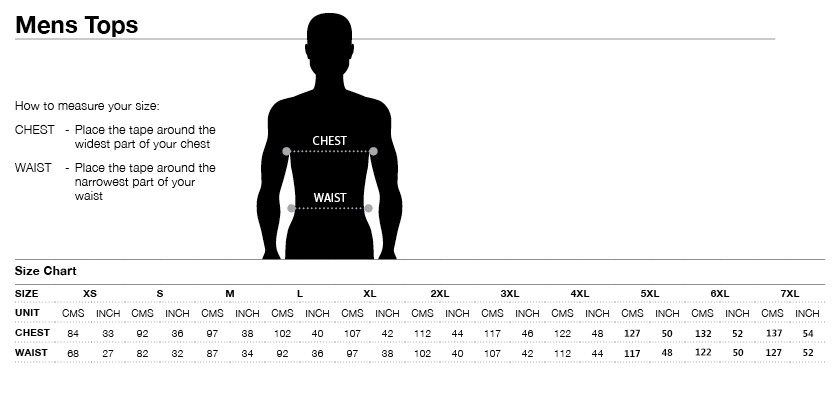Canterbury Rugby Jersey Size Chart